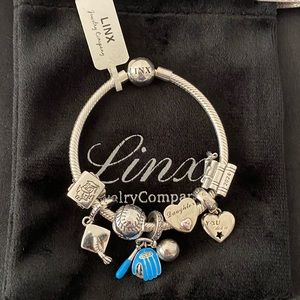 Linx Bracelet with Daughter Class of 2024 Graduation and Softball Charms